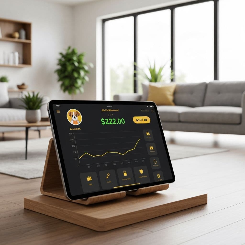 MemoryBank as a digital picture frame in a living room