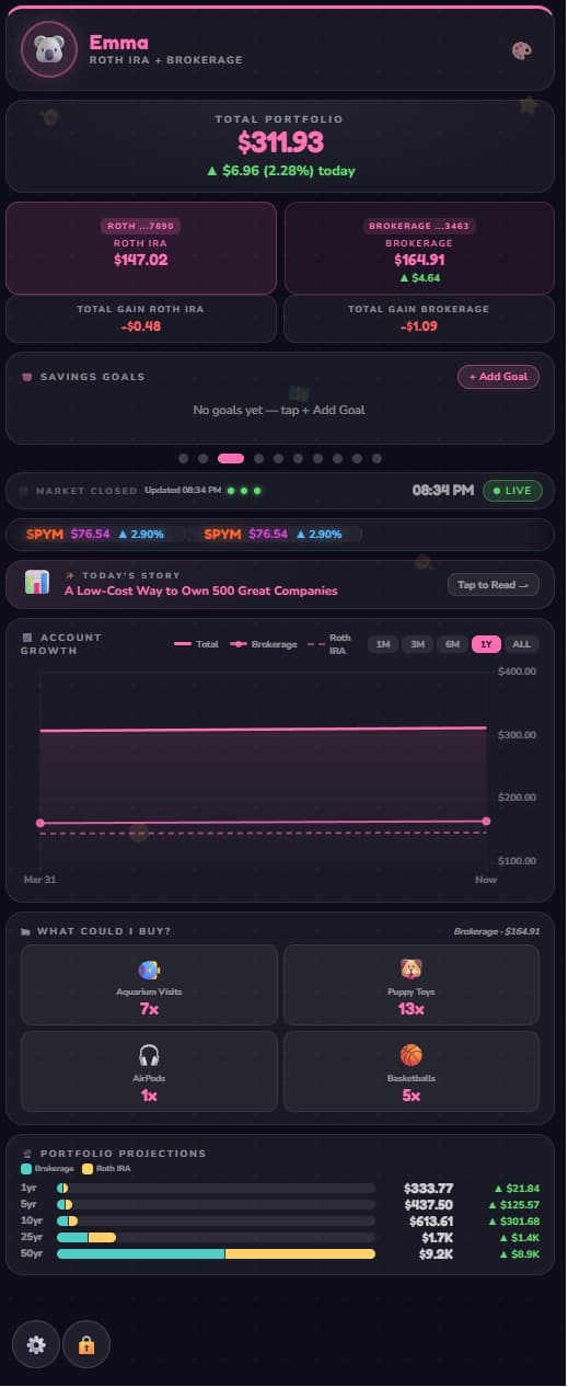 Emma's MemoryBank dashboard