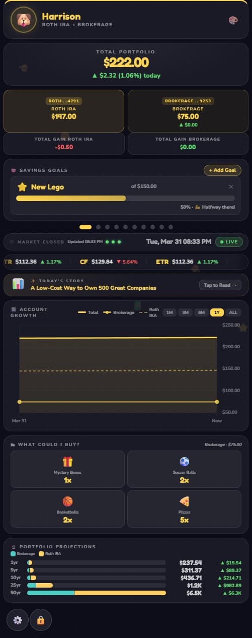 Harrison's MemoryBank dashboard