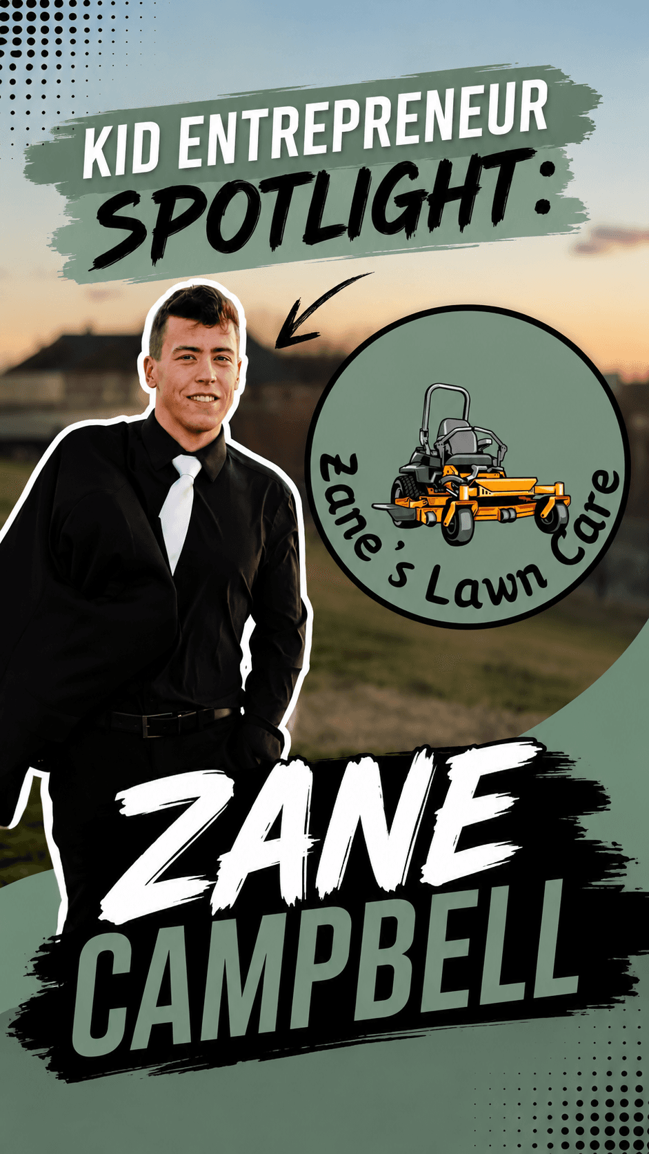 MemoryBank Kid Entrepreneur Spotlight featuring Zane Campbell of Zane's Lawn Care